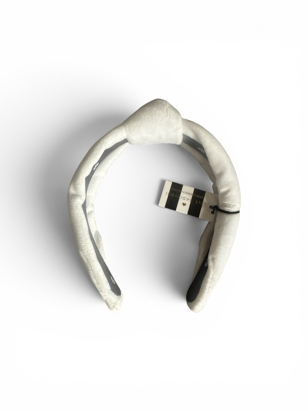 NWT Lele Sadoughi Cream Velvet Knotted Kids Headband